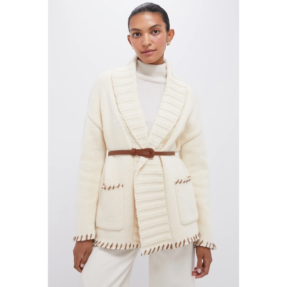 Tuckernuck Cream Blanket Stitch Harrow Cardigan - Picture 6 of 6